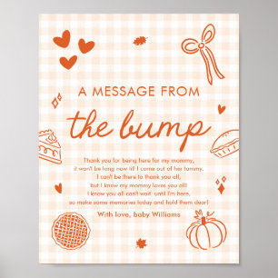 Fall Gingham Cutie Pie A Message From The Bump Poster