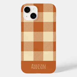 Fall Gingham Pattern Personalised Case-Mate iPhone 14 Case