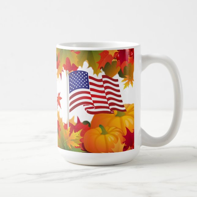 Fall Glory Patriotic Coffee Mug (Right)