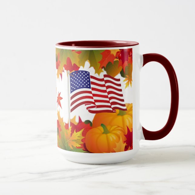 Fall Glory Patriotic Mug (Right)