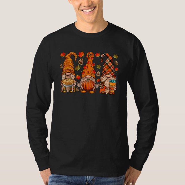 Fall Gnome  Autumn Leaves Thanksgiving Gnome Match T-Shirt (Front)