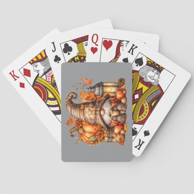 Fall Gnome Playing Cards (Back)