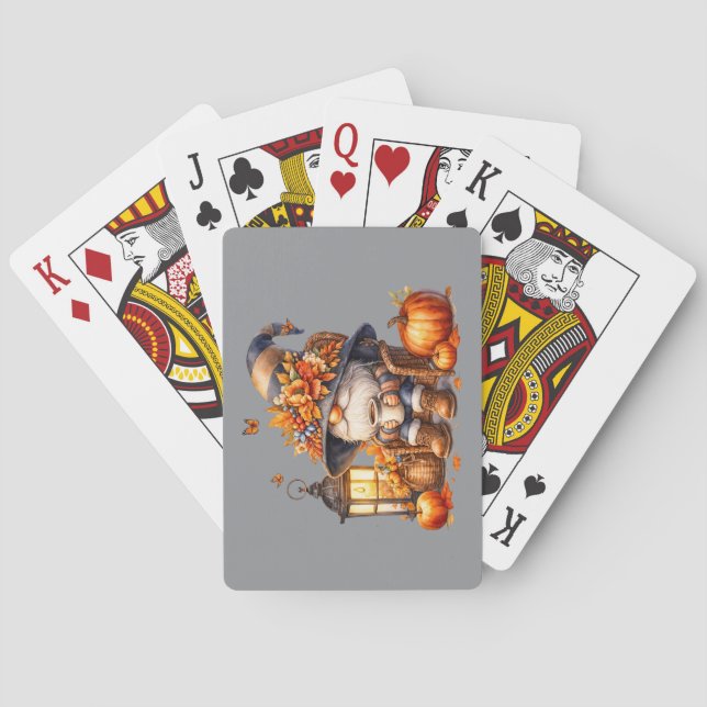 Fall Gnome Playing Cards (Back)