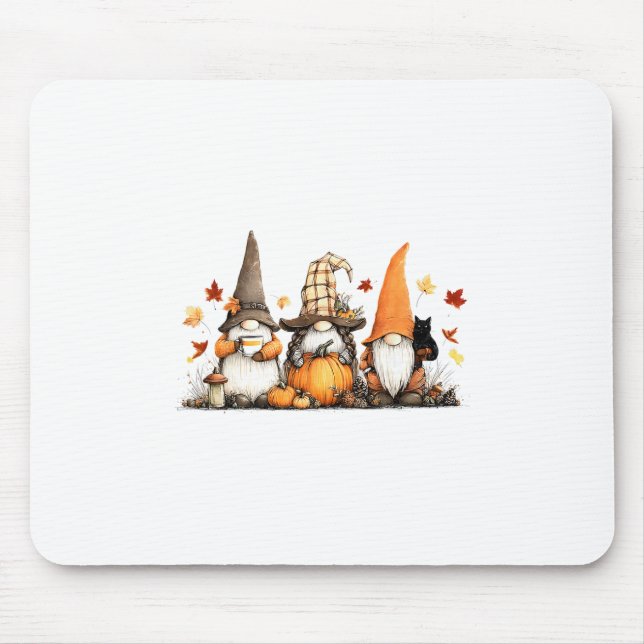 Fall Gnome Pumpkin Turkey Thanksgiving Autumn Fall Mouse Pad (Front)