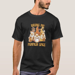 Fall Gnomes Bring Pumpkin Spice Autumn Latte Sayi T-Shirt