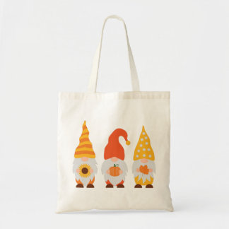 Fall gnomes. Cute cartoon autumn gnomes. Tote Bag