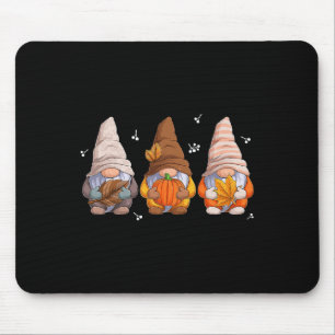 Fall Gnomes Thanksgiving Gnomes With Pumpkin Autum Mouse Pad