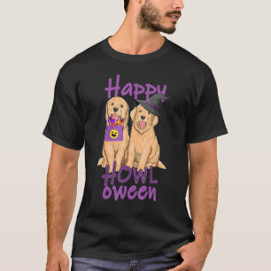 Fall Golden Retriever Halloween Happy Howl O Ween T-Shirt