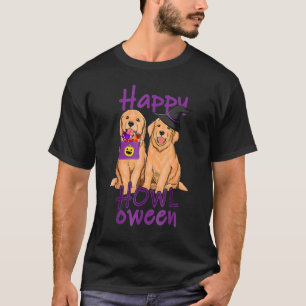Fall Golden Retriever Halloween Happy Howl O Ween T-Shirt