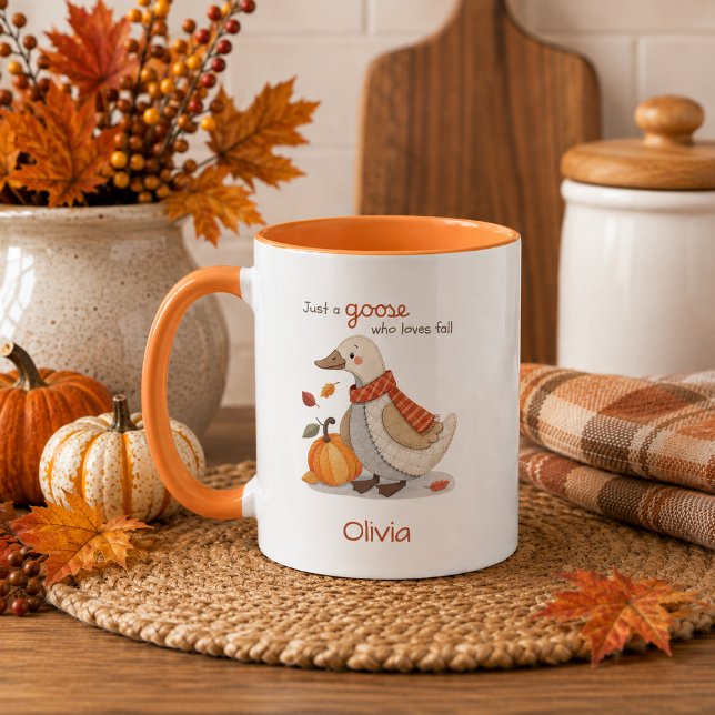 Fall Goose Whimsical Farmhouse Coffee Mug (Creator Uploaded)
