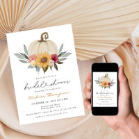 Fall Greenery Pumpkin Sunflower Bridal Shower