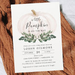 Fall Greenery White Pumpkin Baby Shower Invitation<br><div class="desc">A Little Pumpkin Is On The Way Baby Shower Inivtation,  Pumpkin Baby Shower Invite,  Fall Baby Shower,  Harvest Baby Shower,  Autumn Baby Shower</div>