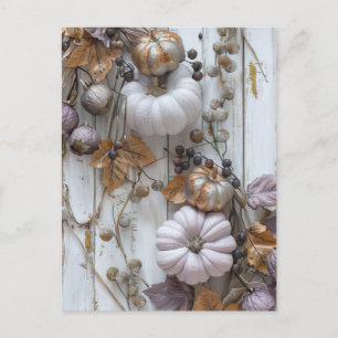 fall greeting card elegant pumpkins