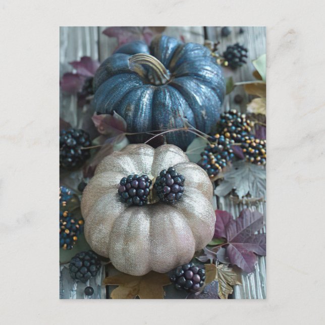 fall greeting card elegant pumpkins (Front)