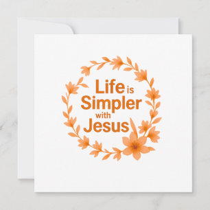 Fall Greeting Card Life Is Simpler With Jesus