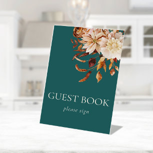 Fall Guest Book Pedestal Sign