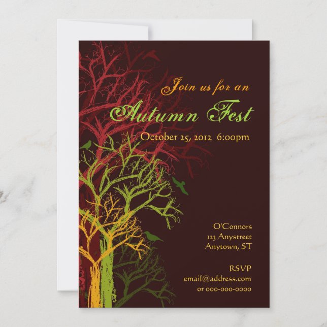 Fall Halloween Fest Invitation (Front)