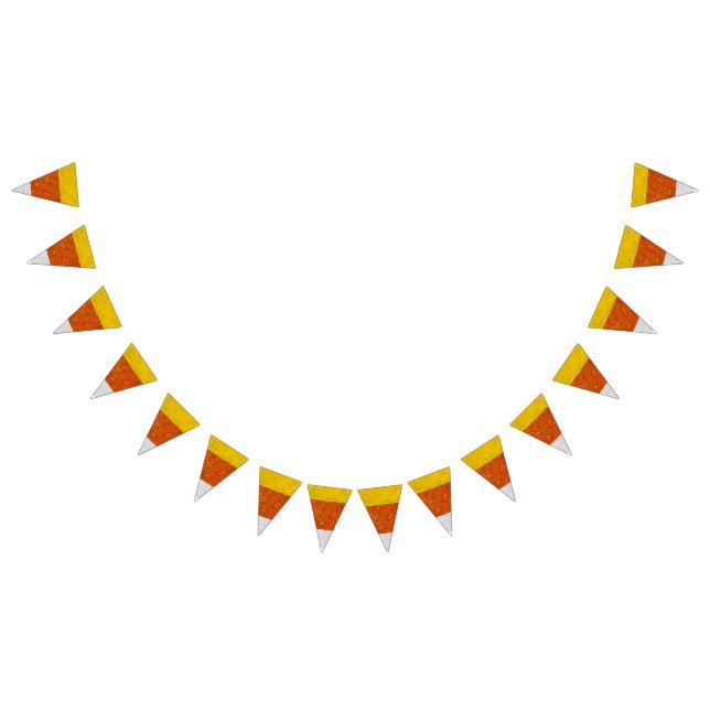 Fall Halloween Glittery Candy Corn Bunting (All)