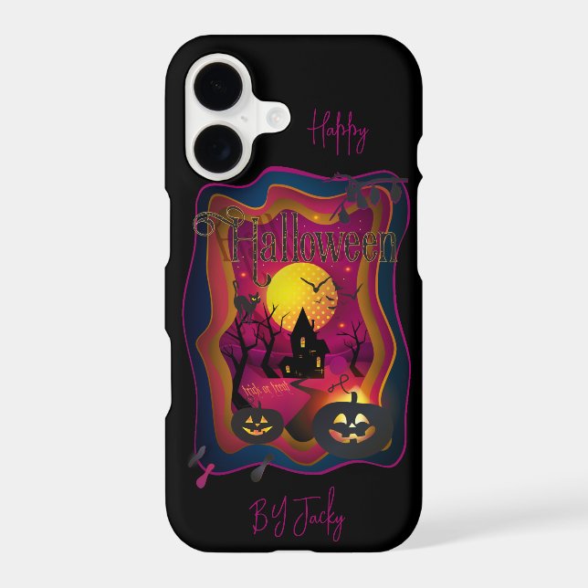 Fall Halloween Party " trick or treat" funny (Back)
