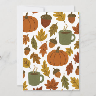 Fall Halloween patterns Invitation