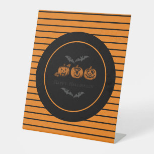 Fall/Halloween/pumpkin Pedestal Sign