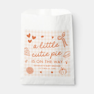 Fall Hand Drawn A Little Cutie Pie Baby Shower Favour Bags