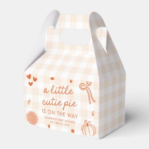 Fall Hand Drawn A Little Cutie Pie Baby Shower Favour Box