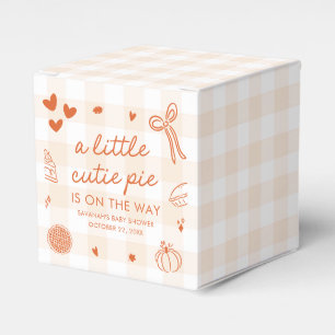 Fall Hand Drawn A Little Cutie Pie Baby Shower Favour Box