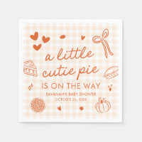 Fall Hand Drawn A Little Cutie Pie Baby Shower