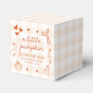 Fall Hand Drawn A Little Pumpkin Baby Shower Favour Box