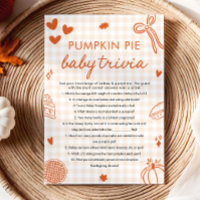 Fall Hand Drawn Baby Shower Baby Trivia Game