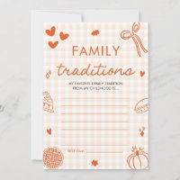 Fall Hand Drawn Baby Shower Family Traditions Game
