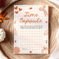 Fall Hand Drawn Baby Shower Time Capsule Game