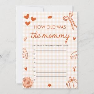 Fall Hand Drawn How Old Was The Mummy Game  Invitation