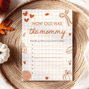 Fall Hand Drawn How Old Was The Mummy Game  Invitation