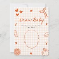 Fall Hand Drawn Italian Baby Shower Draw Baby Game