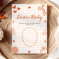 Fall Hand Drawn Italian Baby Shower Draw Baby Game