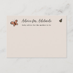 Fall Harvest Baby Shower Advice Enclosure Card