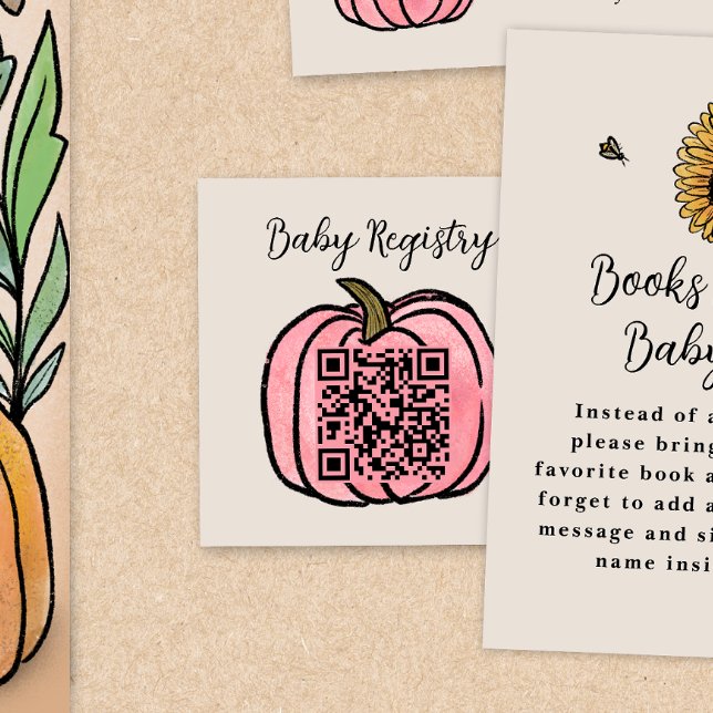 Fall Harvest Baby Shower Registry Enclosure Card (Creator Uploaded)