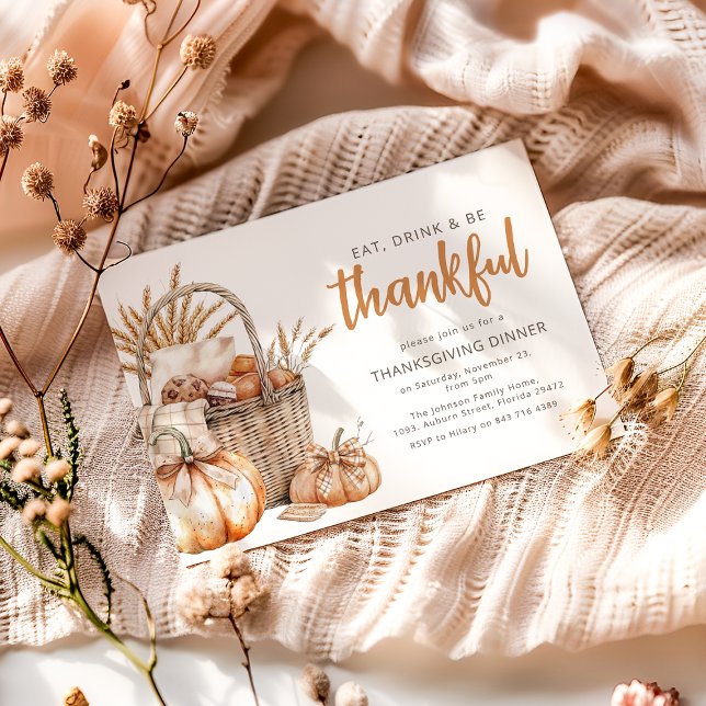 Fall Harvest Basket | Thanksgiving Invitation (Creator Uploaded)