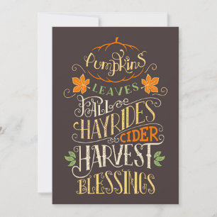 Fall & Harvest Blessings Card