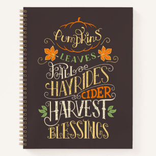 Fall & Harvest Blessings Notebook