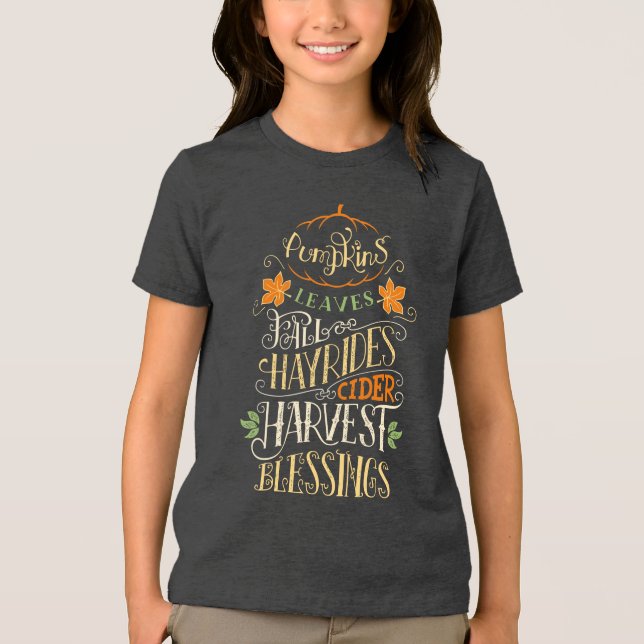 Fall & Harvest Blessings Tri-Blend Shirt (Front)
