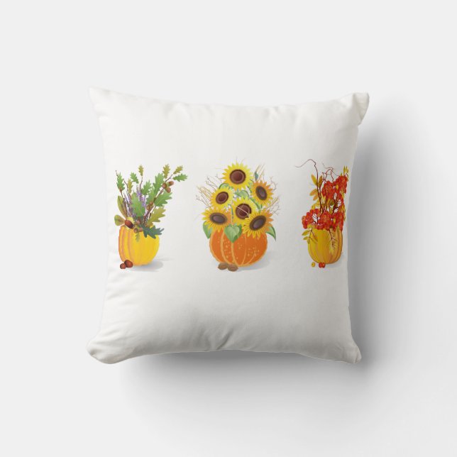 Fall Harvest Boutique Throw Pillow (Front)