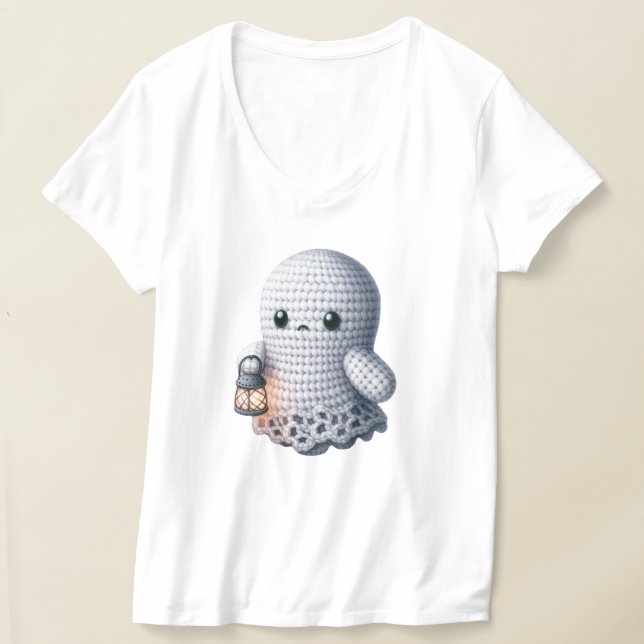 Fall Harvest Cute Ghost T-Shirt (Laydown)