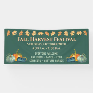 Fall Harvest Festival Pumpkin Banner