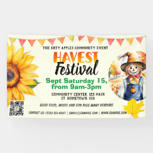 Fall Harvest Festival qr code Banner