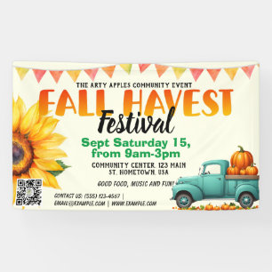 Fall Harvest Festival qr code Banner