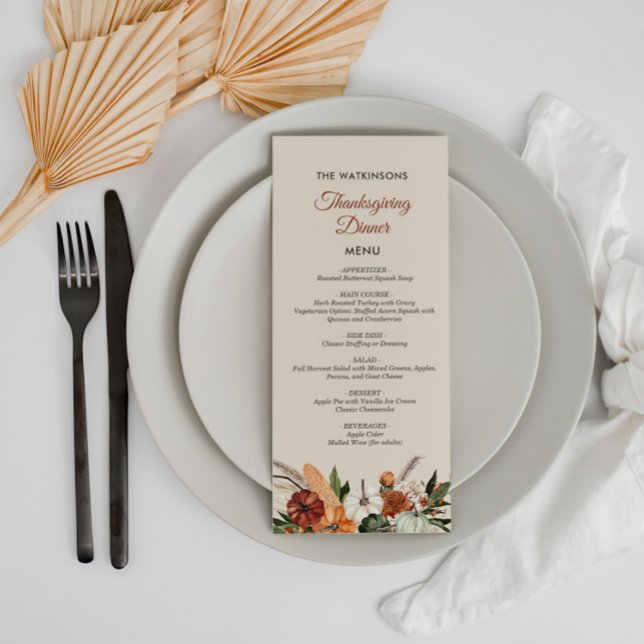 fall harvest floral thanksgiving menu (Creator Uploaded)