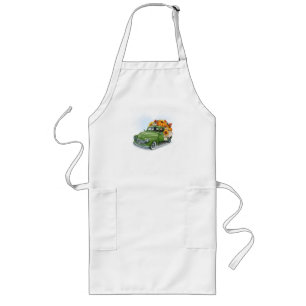 Fall Harvest in a Green Truck Long Apron